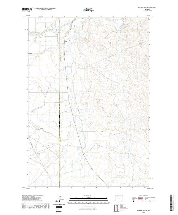 Gilmore Hill NE, WY — USGS 7.5-minute topo (2021)