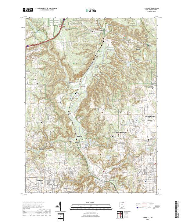 Peninsula, OH — USGS 7.5-minute topo (2023)