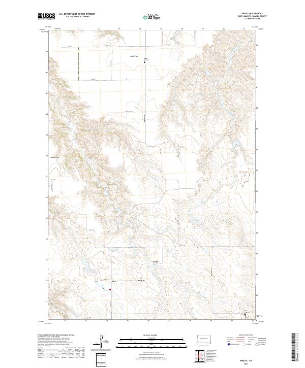 Kirley, SD — USGS 7.5-minute topo (2021)