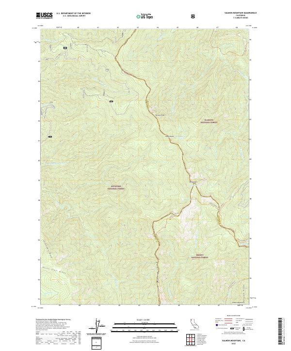 Salmon Mountain, CA — USGS 7.5-minute topo (2022)
