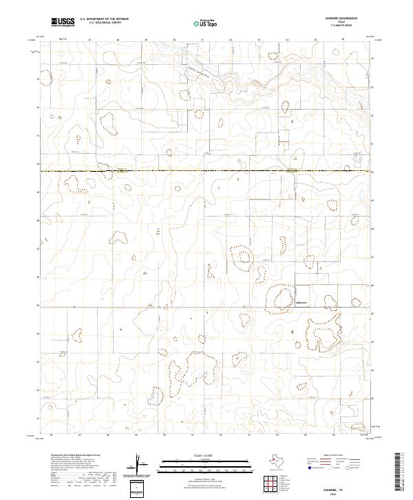 Ashmore, TX — USGS 7.5-minute topo (2022)