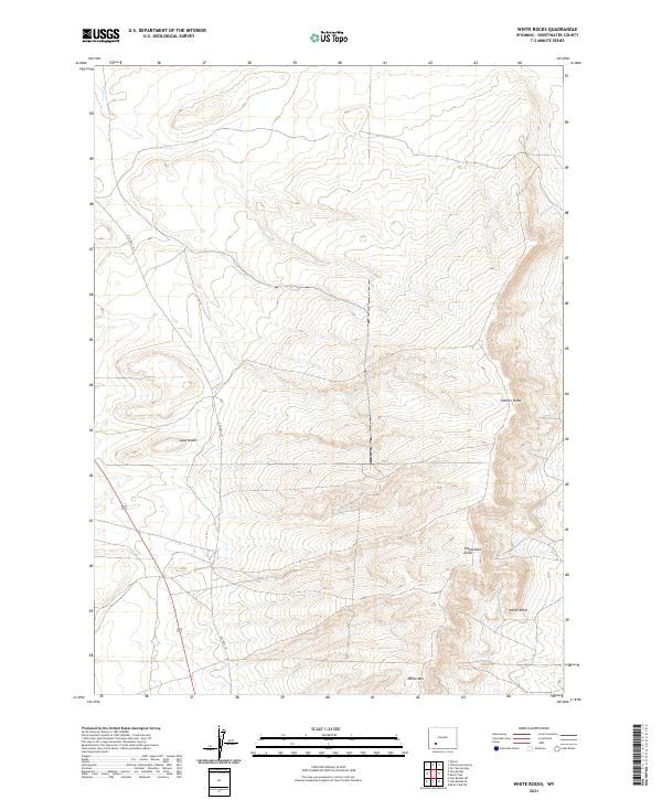 White Rocks, WY — USGS 7.5-minute topo (2021)