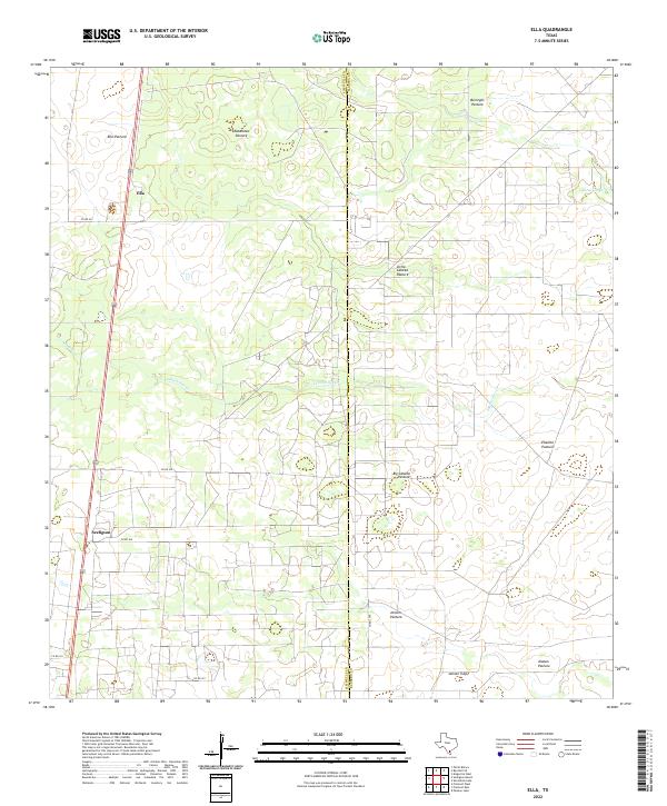 Ella, TX — USGS 7.5-minute topo (2022)