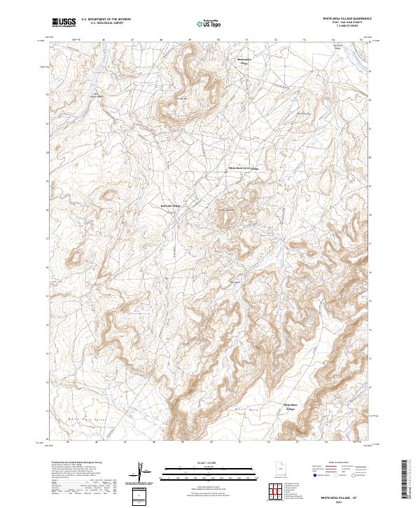 White Mesa Village, UT — USGS 7.5-minute topo (2023)