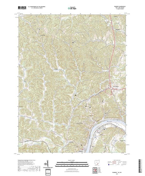 Pomeroy, OH-WV — USGS 7.5-minute topo (2023)