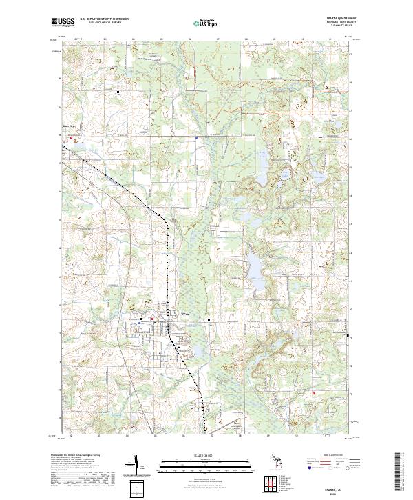 Sparta, MI — USGS 7.5-minute topo (2023)