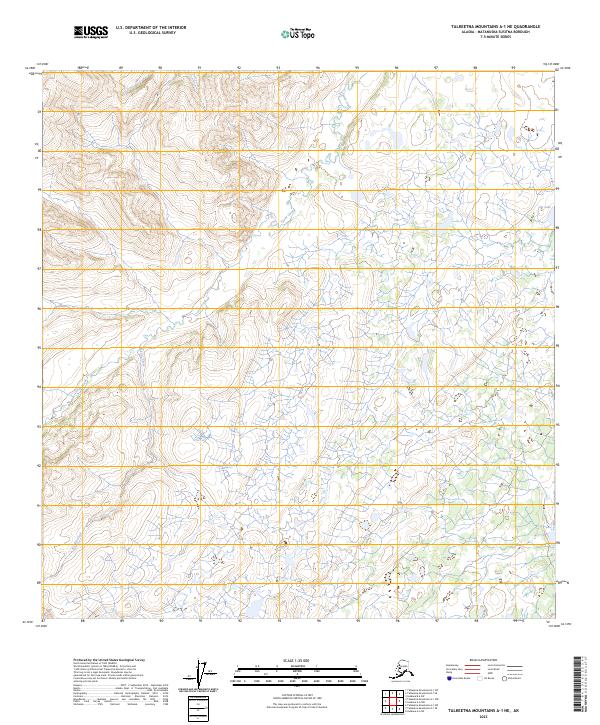 Talkeetna Mountains A-1 NE, AK — USGS 7.5-minute topo (2023)