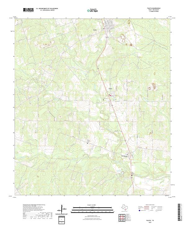 Tuleta, TX — USGS 7.5-minute topo (2022)