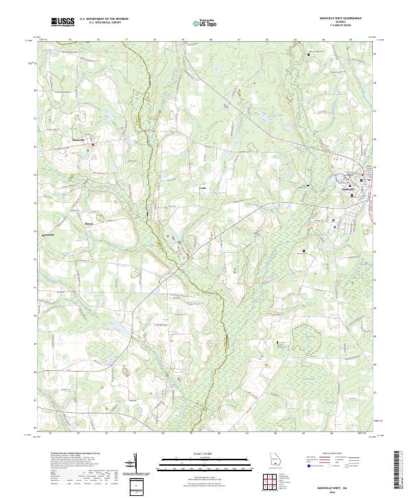 Nashville West, GA — USGS 7.5-minute topo (2024)