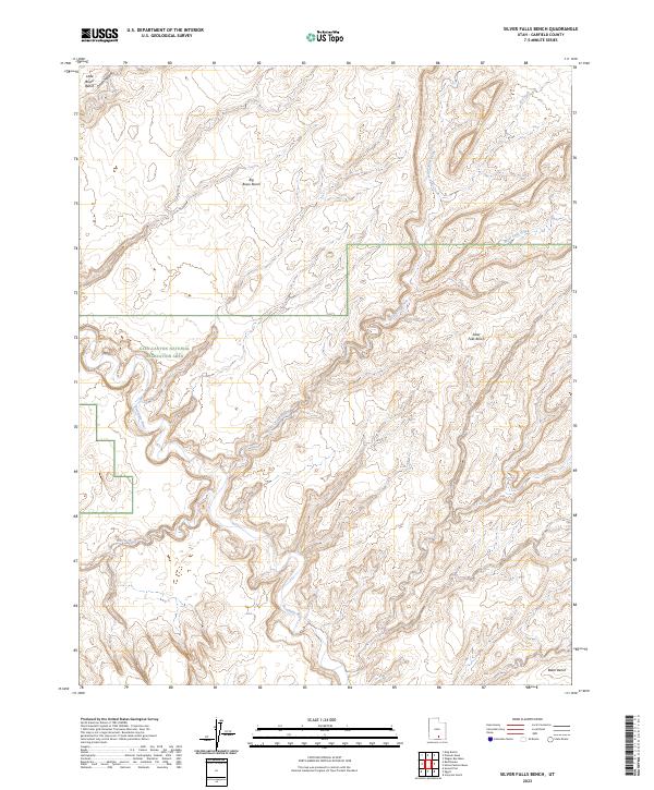 Silver Falls Bench, UT — USGS 7.5-minute topo (2023)
