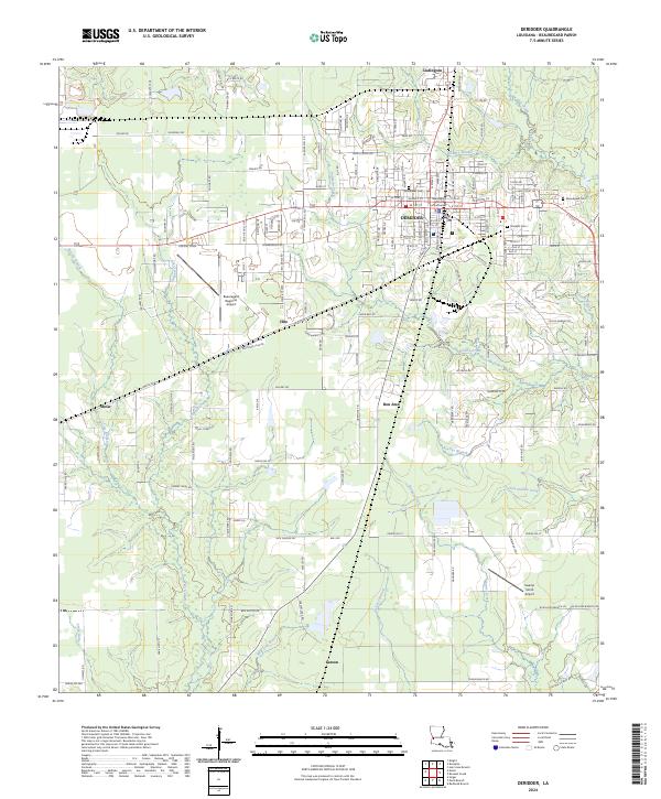 DeRidder, LA — USGS 7.5-minute topo (2024)