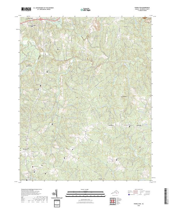 Powellton, VA — USGS 7.5-minute topo (2022)