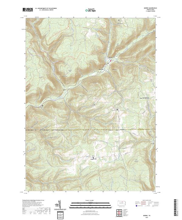 Morris, PA — USGS 7.5-minute topo (2023)