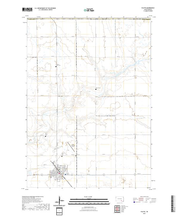 Platte, SD — USGS 7.5-minute topo (2021)