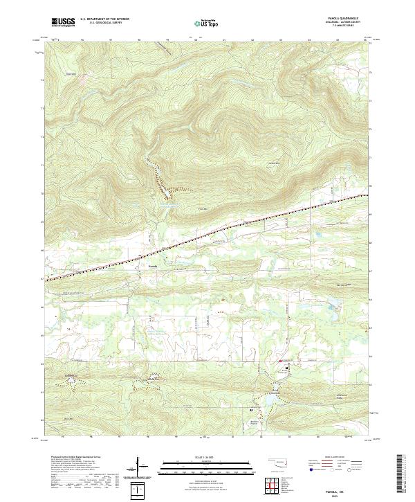Panola, OK — USGS 7.5-minute topo (2022)