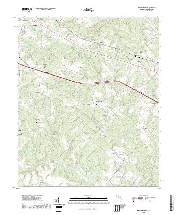 Rutledge South, GA — USGS 7.5-minute topo (2024)
