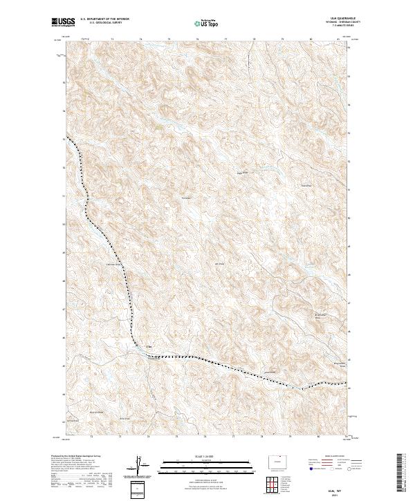 Ulm, WY — USGS 7.5-minute topo (2021)