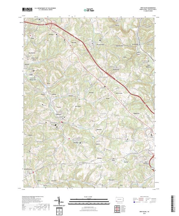 New Salem, PA — USGS 7.5-minute topo (2023)