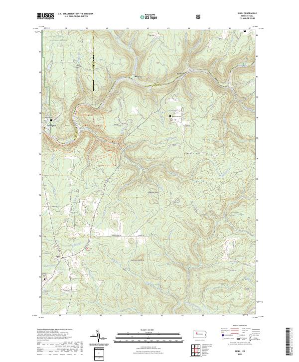 Sigel, PA — USGS 7.5-minute topo (2023)