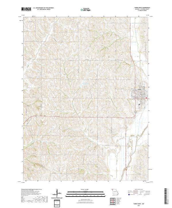 Tarkio West, MO — USGS 7.5-minute topo (2021)
