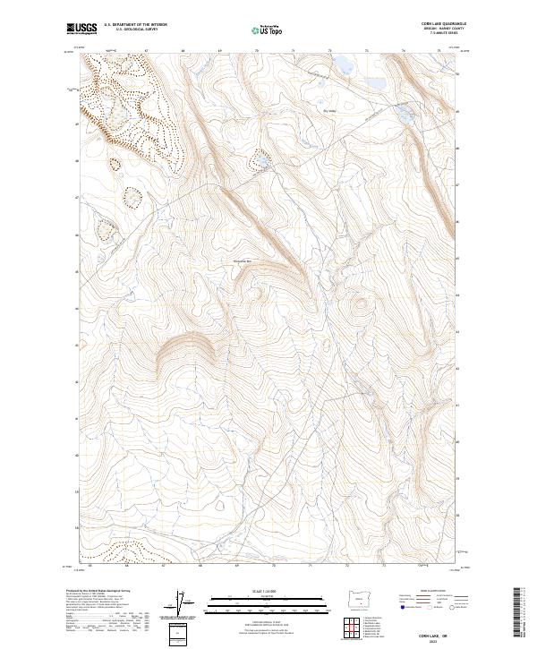 Corn Lake, OR — USGS 7.5-minute topo (2023)