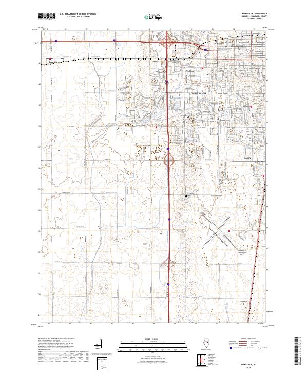 Bondville, IL — USGS 7.5-minute topo (2024)