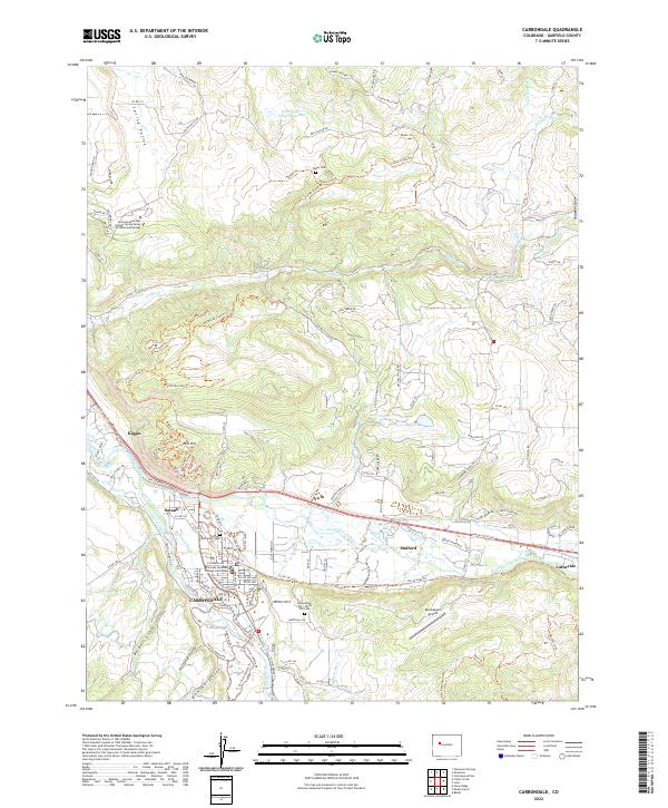 Carbondale, CO — USGS 7.5-minute topo (2022)