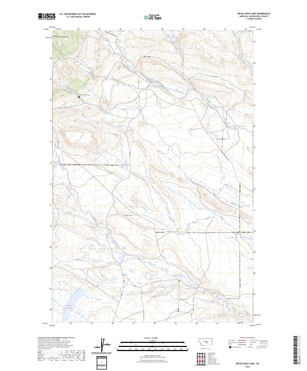 Devils Hole Lake, MT — USGS 7.5-minute topo (2024)