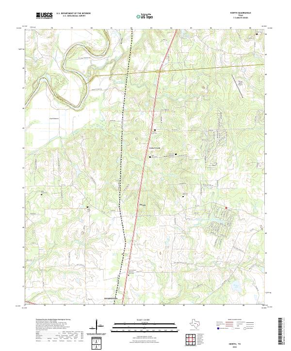 Howth, TX — USGS 7.5-minute topo (2022)