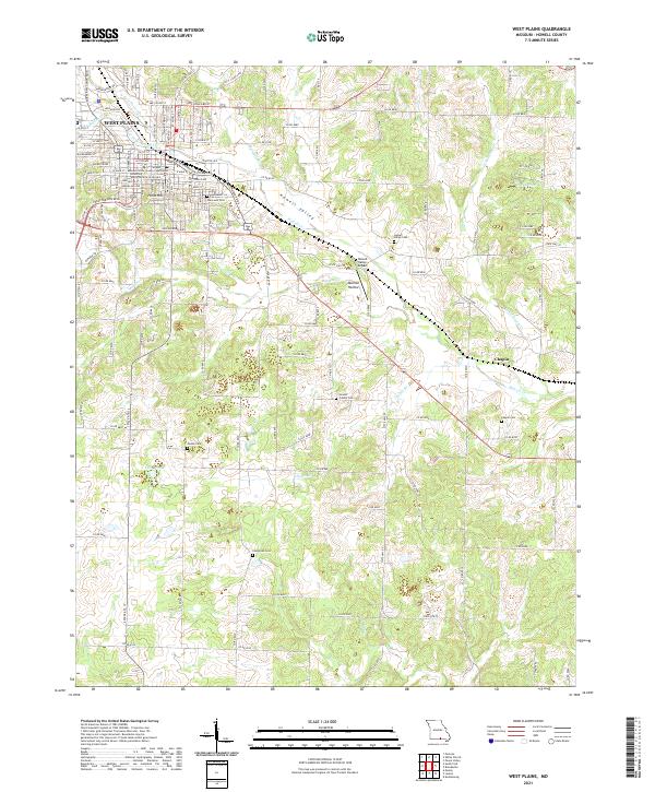 West Plains, MO — USGS 7.5-minute topo (2021)