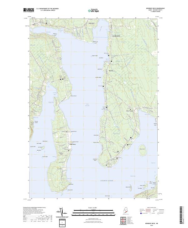 Newbury Neck, ME — USGS 7.5-minute topo (2024)