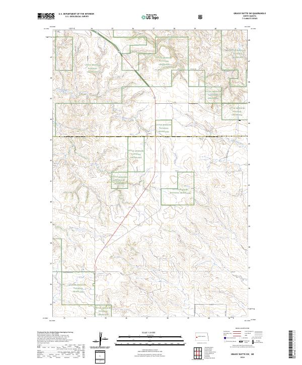 Grassy Butte SW, ND — USGS 7.5-minute topo (2024)