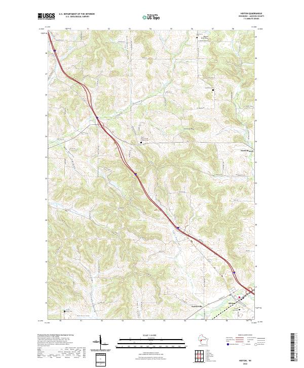 Hixton, WI — USGS 7.5-minute topo (2022)