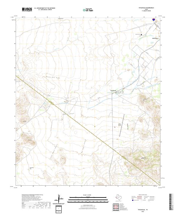 Toyahvale, TX — USGS 7.5-minute topo (2022)