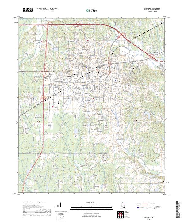 Starkville, MS — USGS 7.5-minute topo (2024)