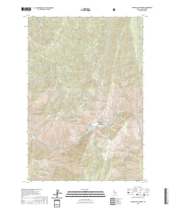 Riggins Hot Springs, ID — USGS 7.5-minute topo (2024)