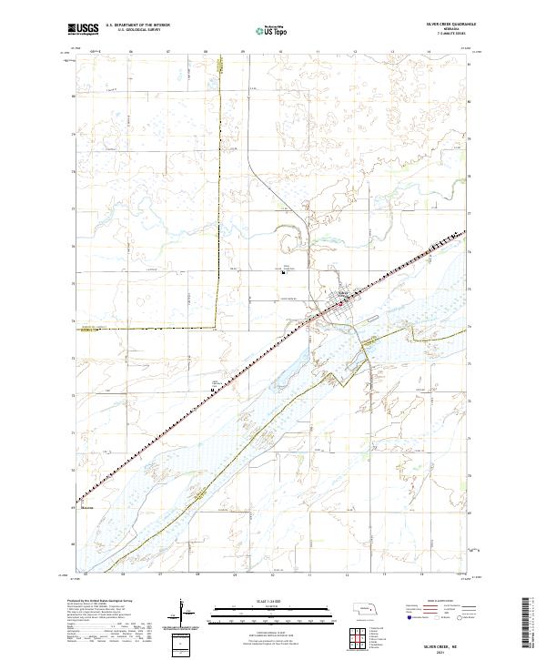 Silver Creek, NE — USGS 7.5-minute topo (2021)