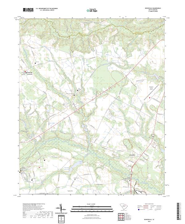 Dovesville, SC — USGS 7.5-minute topo (2024)