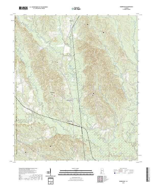 Kimbrough, AL — USGS 7.5-minute topo (2024)