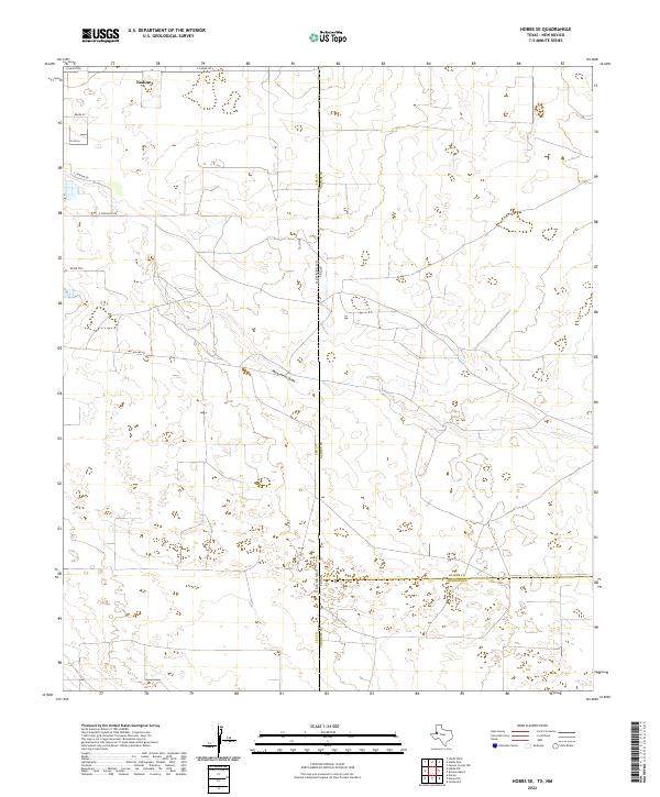 Hobbs SE, TX-NM — USGS 7.5-minute topo (2022)