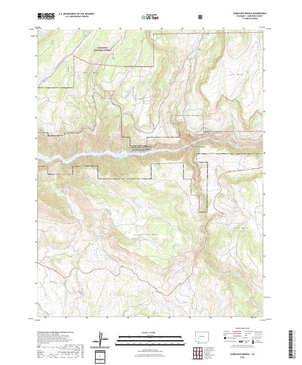 Curecanti Needle, CO — USGS 7.5-minute topo (2022)