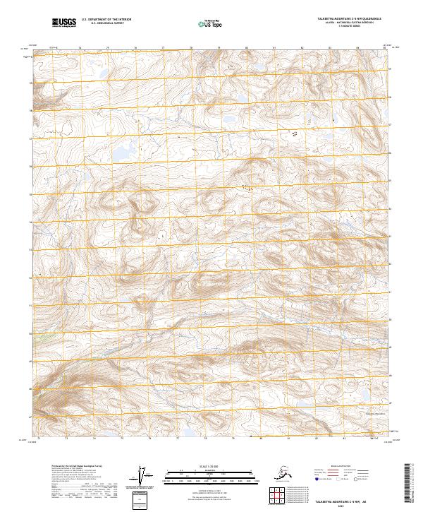 Talkeetna Mountains C-5 NW, AK — USGS 7.5-minute topo (2023)