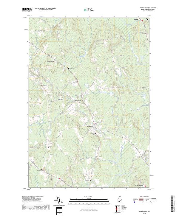 Kenduskeag, ME — USGS 7.5-minute topo (2024)