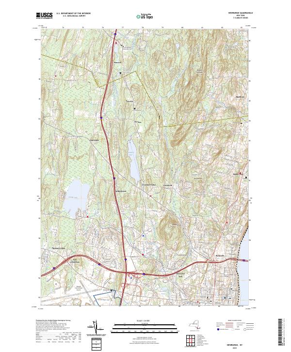 Newburgh, NY — USGS 7.5-minute topo (2023)