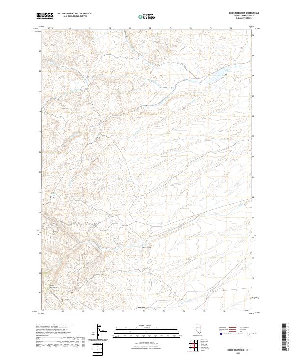Boies Reservoir, NV — USGS 7.5-minute topo (2021)