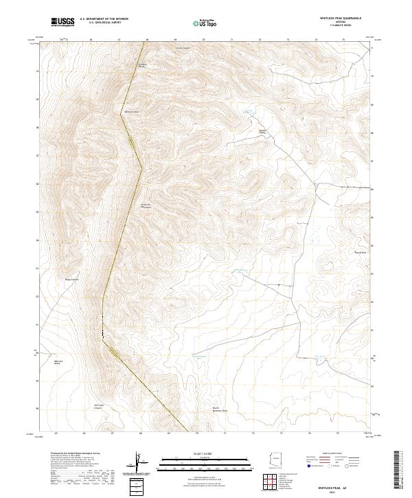 Whitlock Peak, AZ — USGS 7.5-minute topo (2021)