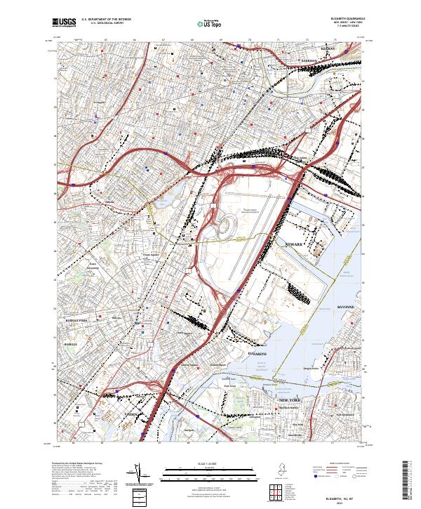 Elizabeth, NJ-NY — USGS 7.5-minute topo (2023)
