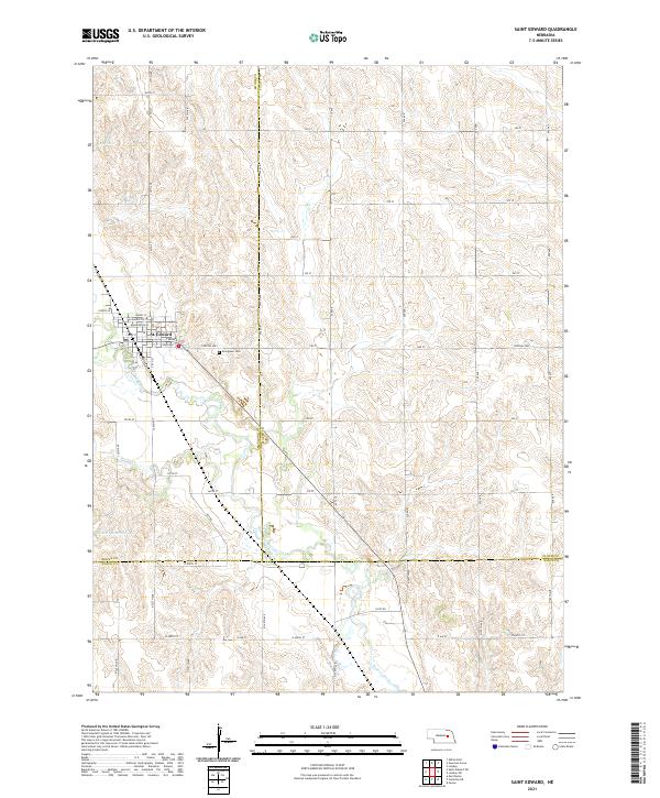 Saint Edward, NE — USGS 7.5-minute topo (2021)