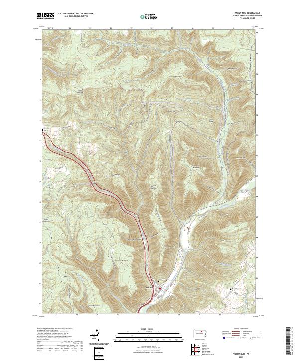 Trout Run, PA — USGS 7.5-minute topo (2023)