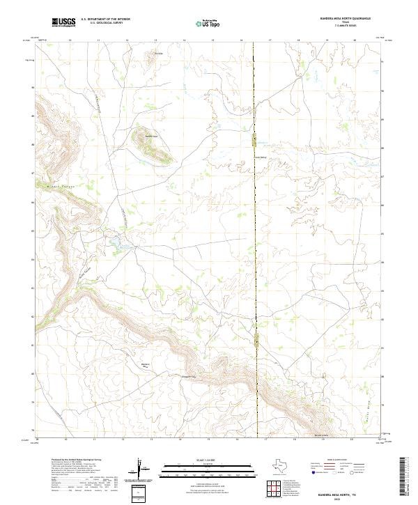 Bandera Mesa North, TX — USGS 7.5-minute topo (2022)